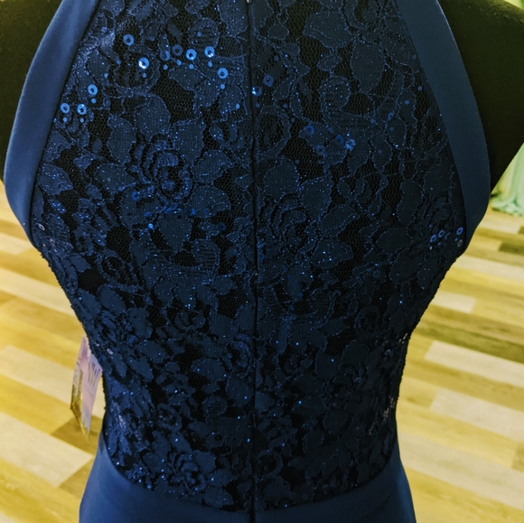 NWT Royal Blue Jersey & Lace Dress - Picture 4 of 4